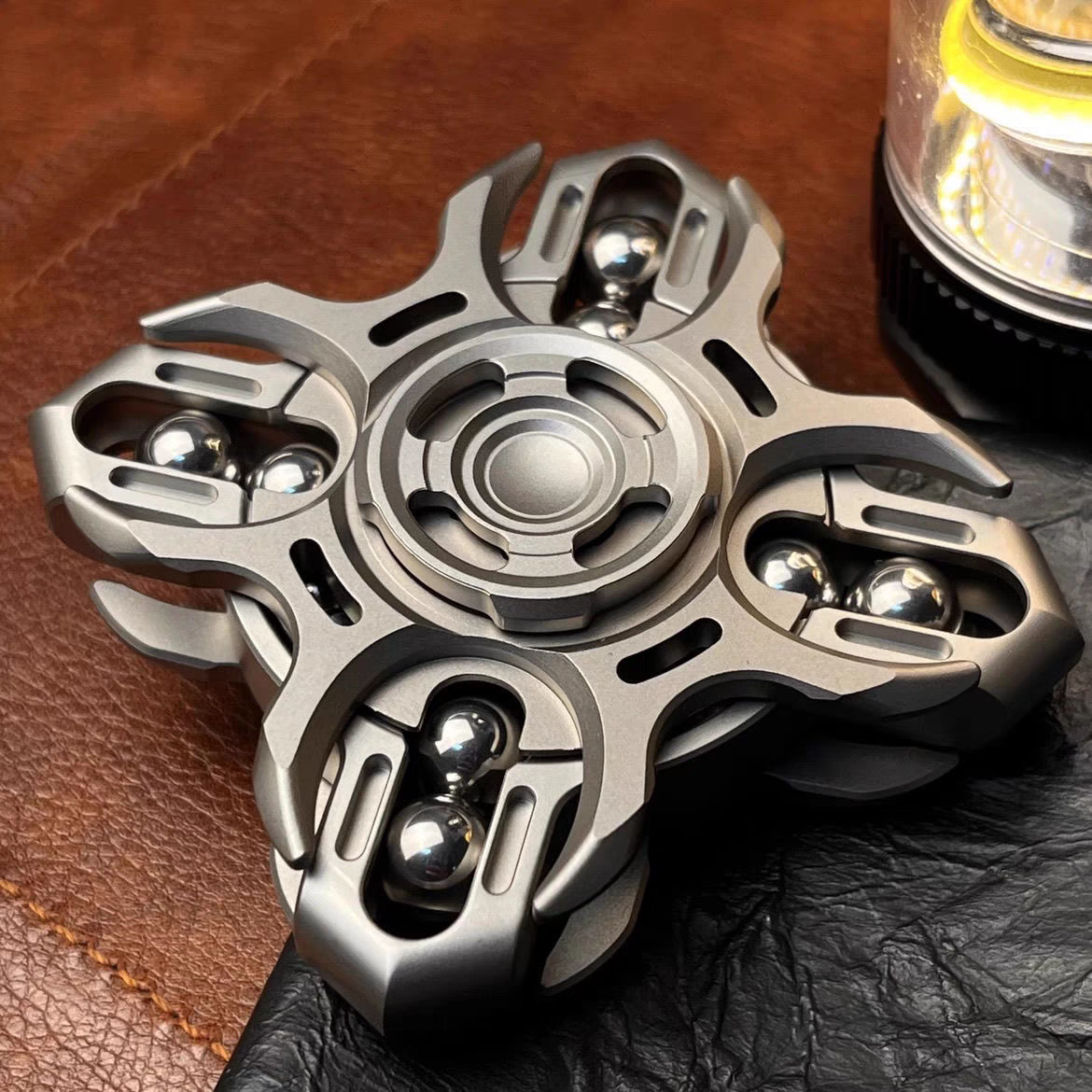 Oracle Tuning Fork Fidget Spinner – Stainless Steel & Titanium EDC